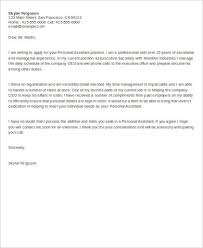 Free 7 Personal Assistant Cover Letter Templates In Ms Word Pdf