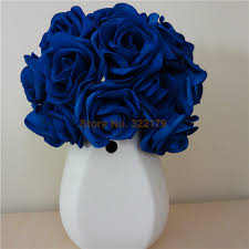 Maybe you would like to learn more about one of these? 50x Royal Blue Roses Artificial Flowers Diy Bridal Wedding Bouquet Wedding Centerpices Wholesale Lots Buy At The Price Of 17 99 In Aliexpress Com Imall Com