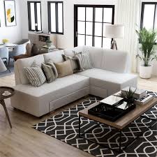 Honbay reversible sectional couch with chaise modern linen fabric l shape sofa for apartment sectional set with ottoman in bluish grey 4.3 out of 5 stars 351 1 offer from $599.99 Furniture Of America Kiralle Transitional Fabric Sectional In Cream Idi 190651