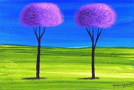 Pom pom scotch pine evergreen accent plant hardy to zone 3. Pom Pom Tree Landscape 4641 Painting By Jessie Meier