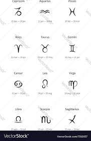 Set Of Zodiac Signs Black Icons With Dates Download A Free Preview Or High Quality Adobe Illustrat Astrology Tattoo Little Tattoo For Girls Cool Small Tattoos