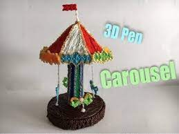 3d Pen Making A Carousel Using The 3d Design Mat Youtube 3d Pen Art Pen Inspiration 3d Pen