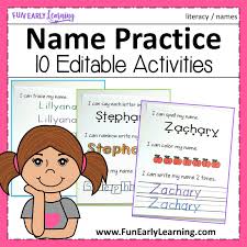 Letters, numbers, and the following characters can be i'm building a collection of name books. Editable Name Practice Activities For Preschool And Kindergarten