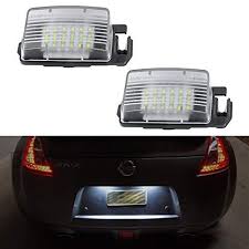 Gempro 2pcs Led License Plate Light Lamp Assembly Replacement For Nissan 350z 370z Gt R Cube Leaf Sentra Versa 5d 4d In 2020 Nissan 350z Nissan Pulsar Nissan Gtr R35