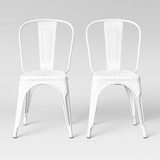 Set Of 2 Carlisle High Back Dining Chair Matte White Threshold Target Metal Dining Chairs High Back Dining Chairs Metal Chairs