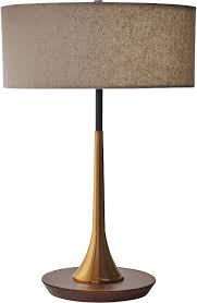 Enjoy free shipping on most stuff it is a great lamp to place between two chairs to provide extra light for reading. Rivet Mid Century Modern Curved Brass Table Desk Lamp With Led Light Bulb 14 3 X 21 7 Inches Brass And Walnut Table Lamps Amazon Canada