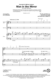 Man in the mirror lyrics. Man In The Mirror Michael Jackson Sheet Music For Mixed Choir 08202072