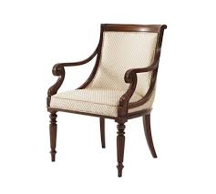 A Hand Carved Mahogany Scoop Back Dining Armchair The Panelled And Upholstered Back Above An Upholstered Seat Fl Dining Chairs Traditional Dining Chairs Chair