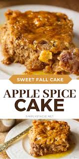 Apple Spice Cake A Sweet Fall Cake Made With Apples Raisins And Spices And Topped With