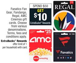 Expired Cvs Buy 50 Select Gift Card Get 10 Extrabucks Rewards Fandango Regal Amc Fanatics Gc Galore