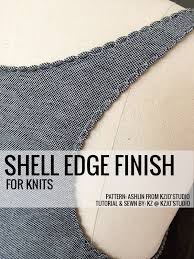 Mark the 1/4 round marks on the skirt and the rib knit. Tutorial Shell Edge Finish For Knit Fabrics Sewing