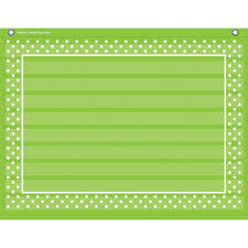 Lime Polka Dots 10 Pocket 17x22 Pocket Chart By Teacher Created Resources