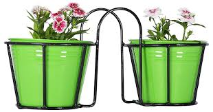They simply bolt to your existing window box brackets for an easy installation over a 2 x 4 or 2 x 6 wood railing. Green Gardenia Iron Balcony Railing Planter Window Box With Metal Planter Green Buy Online In Botswana At Botswana Desertcart Com Productid 90680835
