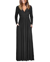 Subscribe to my channel and comment i want that! in the comment section of this video. Ouges Womens Long Sleeve V Neck Wrap Waist Maxi Dress Black M Buy Online At Best Price In Uae Amazon Ae
