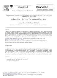 Defamation introduction malaysian defamation act 1957 penal code definition: Media And The Libel Law The Malaysian Experience Topic Of Research Paper In Law Download Scholarly Article Pdf And Read For Free On Cyberleninka Open Science Hub