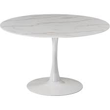 If you want a slick design created for dining, you can always count on our round tulip table. Meridian Furniture Tulip 48 Round Faux Marble Top Dining Table With White Base 978 T