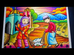 Gambar suasana ramadhan anak tk. Masjid Contoh Gambar Mewarnai Tema Ramadhan Nusagates