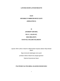 Of sheffield), ph.d (geotechnical eng.)(uni. Laporan Akhir Latihan Industri