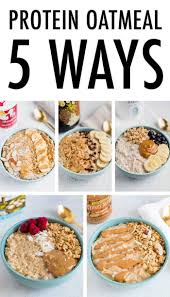 5 Ways To Make Protein Oatmeal Eating Bird Food Recipe Protein Oatmeal Healthy Oatmeal Recipes Protein Powder Recipes