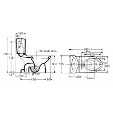 La sortie est cachée à l'arrière. Pack W C Complet Jacob Delafon Odeon Livre Pose En 48h