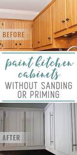 How To Paint Kitchen Cabinets Without Sanding Or Priming Step By Step Diy Kitchen Remodel Painting Kitchen Cabinets Kitchen Paint