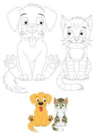 Coloriages gratuits à imprimer de chats. Coloriage Chien Et Chat Coloriage Gratuit A Imprimer Dessin 2021