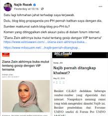 Dan setiap rakyat malaysia juga tahu tentang bagaimana najib ditangkap berkhalwat di sebuah hotel di port dickson dengan ziana zain. Ziana Zain Opens Up About Romance Rumours With Najib Razak Hype Malaysia