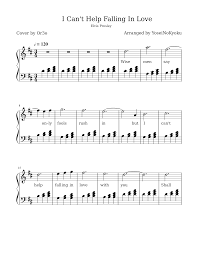 F g am f * c g c if i can't help falling in love with you chorus em b7 em b7 like a river flows surely to the sea em b7 darling so it goes em a7 dm g some things are meant to be. I Can T Help Falling In Love Or3o Cover Easy Piano Arrangement Sheet Music For Drum Group Solo Musescore Com