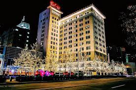 Colcord Hotel During The Holiday Season In Downtown Okc Oklahoma City Hotels Downtown Oklahoma City Downtown Okc