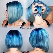 credit to bleachedandblown 50 shades of blue bob on point utsumishears utsumihaircompe various shades of pulpri kurze blaue haare blaue haare frisuren