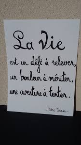 Affiche Citation La Vie Par Mere Teresa Decorations Murales Par Stefebricole Citation Citation De Vie Affiche Citations