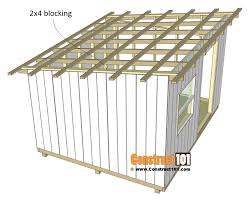 10x12 Lean To Shed Plans Roof 2x4 Blocking Roofingdiy Lean To Shed Diy Shed Plans Shed Plans