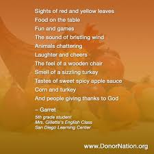 An Adorable Thanksgiving Poem Written By A Student From Mrs Gillette S English Class Inspirational Quotes Motivation Thanksgiving Poems Giving Thanks To God