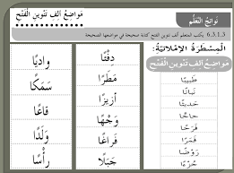 اللغة العربية بوربوينت درس مواضع ألف تنوين الفتح للصف الرابع مع الإجابات words language word search puzzle