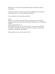 Registrul Unic De Control Acte Necesare Pentru Eliberare Si Pret De Cumparare