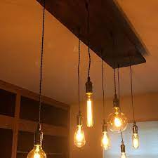14 Pendant Custom Any Colors Choices Swag Multi Pendant Etsy Wood Chandelier Plug In Pendant Light Wood Chandelier Rustic