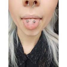 Snake Eye Piercing Ideas On Pinterest Fashion Style Beauty Double Tongue Piercing Female Piercings Tongue Piercing