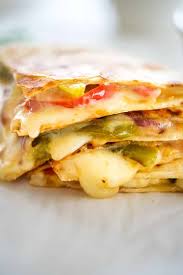 Fajita Veggie Quesadilla Loaded With Roasted Vegetables And Melted Cheese This Vegetari Vegetarian Quesadillas Recipes Veggie Quesadilla Vegetarian Quesadilla