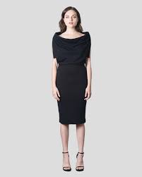 Alexa chung in women's skirts. Alexa Off The Shoulder Sweater Knit Dress In Black Fox Holt