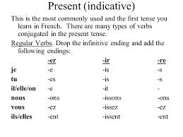 French Verbs Ppt Video Online Download