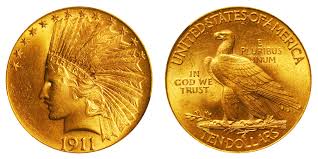 Due to high demand from those looking to invest in their wealth, the u.s. 1911 Indian Head Gold 10 Eagle Type 2 With Motto Coin Value Prices Photos Info