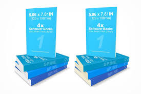 4 Paperback Book Stack Mockup Paperback Books Business Card Logo Books