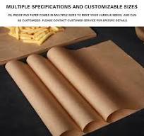 Thickened Parchment Paper Sheets | 100-Pack Natural Wood Pulp Baking Paper  | Oil Proof & Non-Stick for Pizza, BBQ, Chicken & Snacks | Oven & Fryer ...
