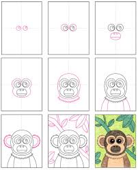 Connect the lower parts of the limbs with the upper parts. How To Draw A Squirrel Monkey Art Projects For Kids