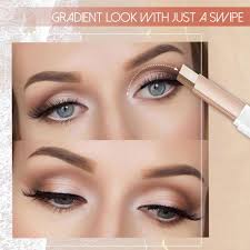 Matte soft eye makeup look: Glitter Gradient Eyeshadow Stick Luckcharmer