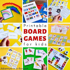 Single sheet board games, card games, and classroom game ideas for language classes. Printable Board Games Adventure In A Box