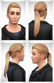 Birksches Sims Blog Gents Long Ponytail Hair Sims 4 Hairs Long Ponytails Ponytail Hairstyles Long Hair Styles Men
