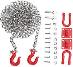 Pocreation Gancho De Reboque Rc Gancho De Reboque Pecas De Corrente De Reboque Rc Corrente De Reboque Em Forma De U Conjunto De Corrente De Reboque Para Carros De Controle Remoto