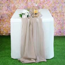 6 Ft Natural Premium Chiffon Table Runner Tablecloths Factory Tableclothsfactory Com In 2020 Table Runners Wedding Wedding Table Wedding Table Designs