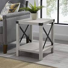 Give your bedroom a rustic chic look with the warmth of this montauk panel configurable bedroom set. Walker Edison Furniture Company Rustic Modern Farmhouse Metal And Wood Square Side Accent Living Room Small End Table 18 Inch Stone Grey Buy Online In Cayman Islands At Cayman Desertcart Com Productid 146640574